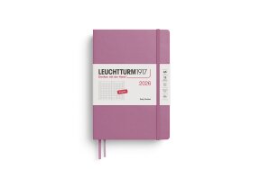 LEUCHTTURM DAILY PLANNER 2026 A5 HC DOTTED 12 MONTHS DUSTY ROSE 372781